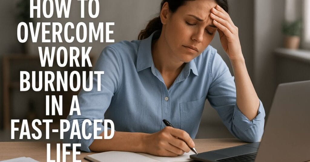 how to overcome work burnout in a fast paced life