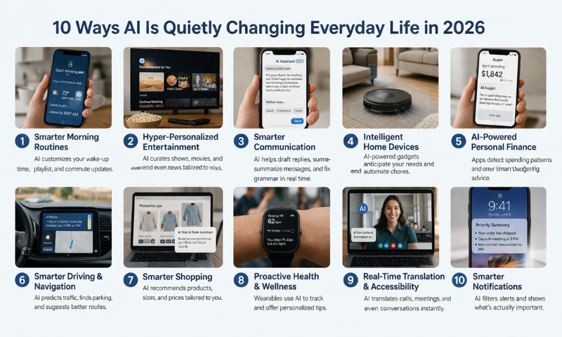 10 Ways AI Is Quietly Changing Everyday Life in 2026