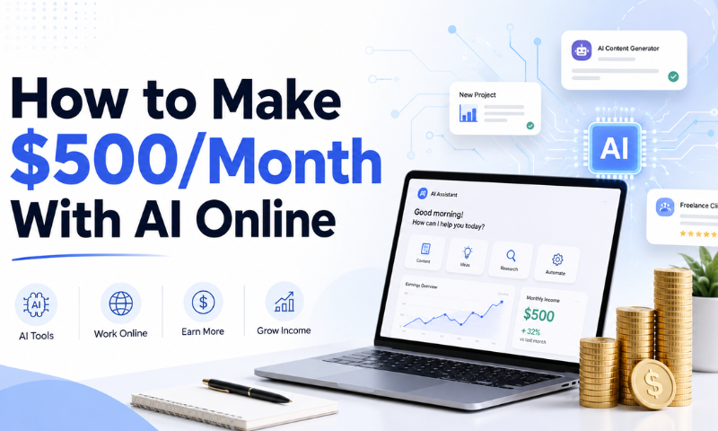 How to Make $500 a Month With AI Online in 2026 (7 Real Methods That Actually Work)